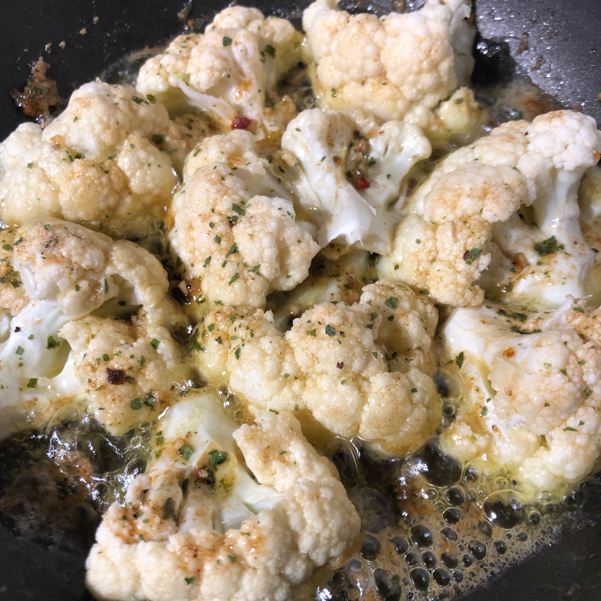 Pan Fried Cauliflower Time for a coffee