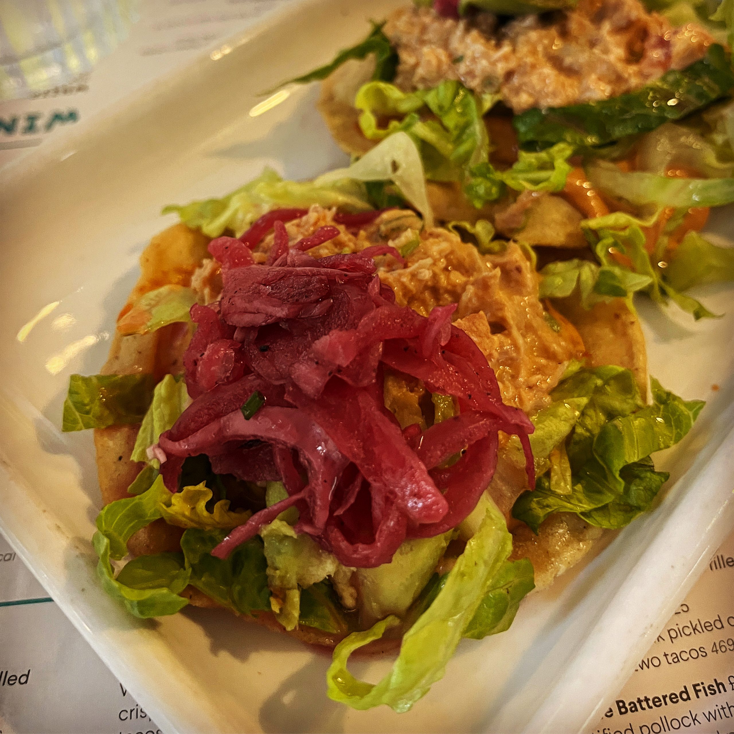 Devon Crab & Avocado Tostadas Time for a coffee